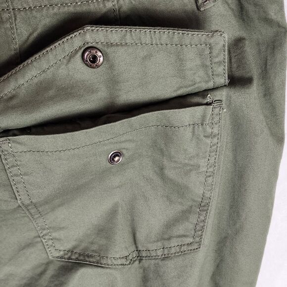 Sanctuary Women's 30 Green Cotton Maya Jogger Pants Patch Pocket Elastic Cuffs - Picture 4 of 7